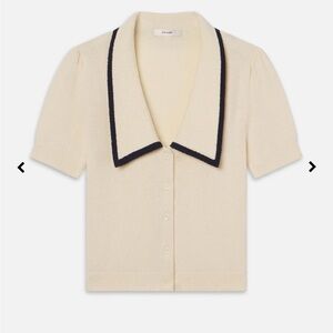 Frame Denim Sailor Sweater Cream and Navy Women's Sweater